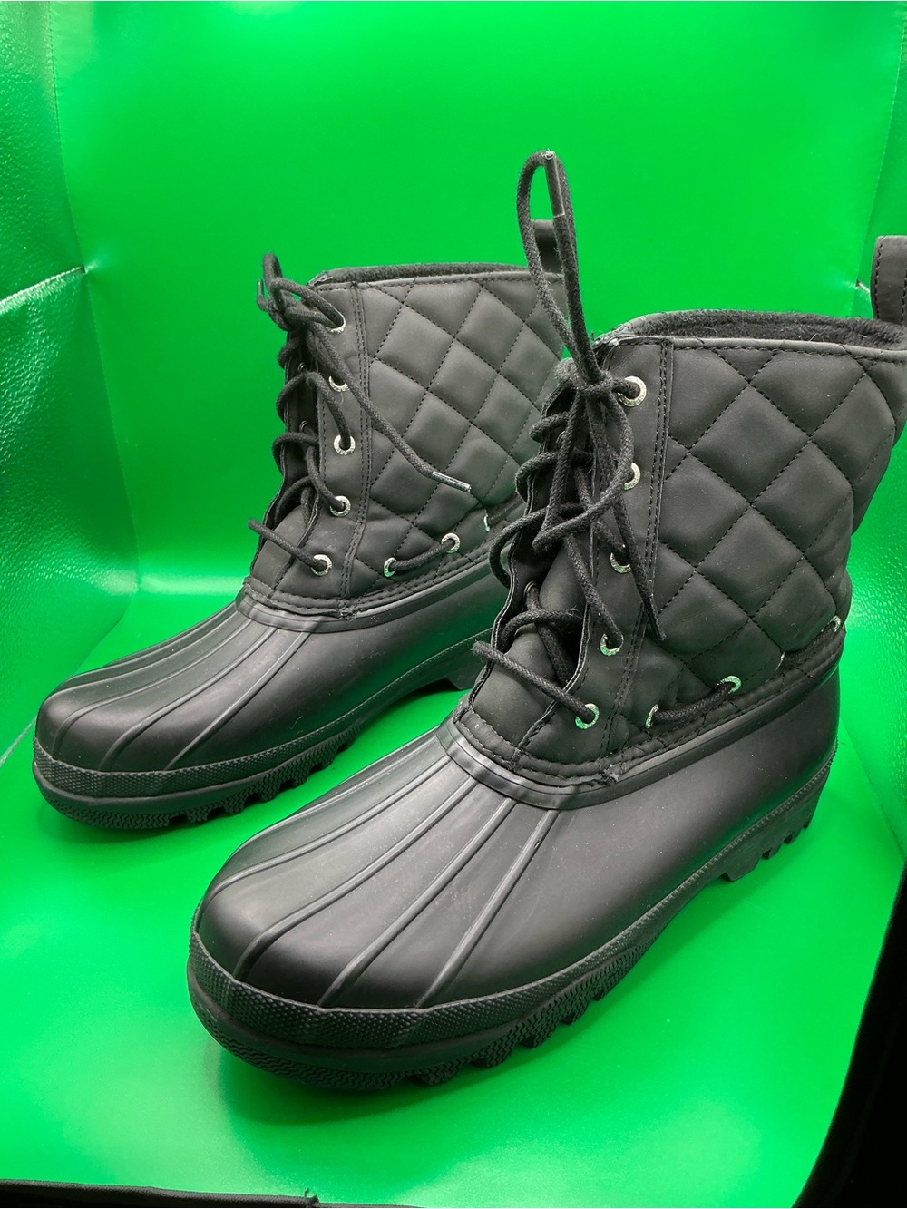 Women’s sperry Black Quilted Winter Duck Boots